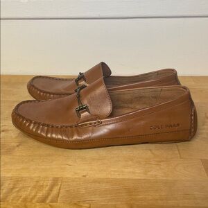 Cole Haan Wyatt Bit Driver Loafer Moc Toe slip on tan shoes men’s size 9.5